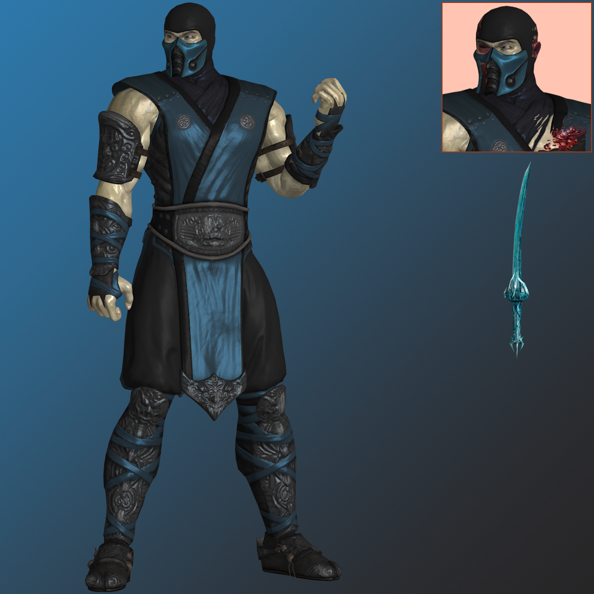 MK2011 Sub-Zero (Default) - XNALara XPS by PharaohIllusion on DeviantArt