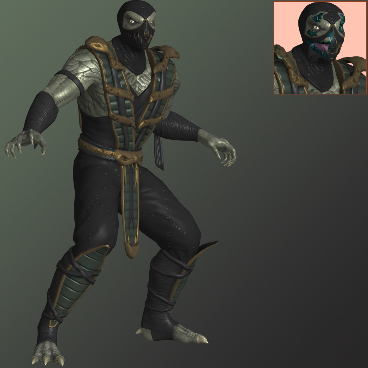 MK2011 Reptile (Extra) - XNALara XPS by PharaohIllusion on DeviantArt