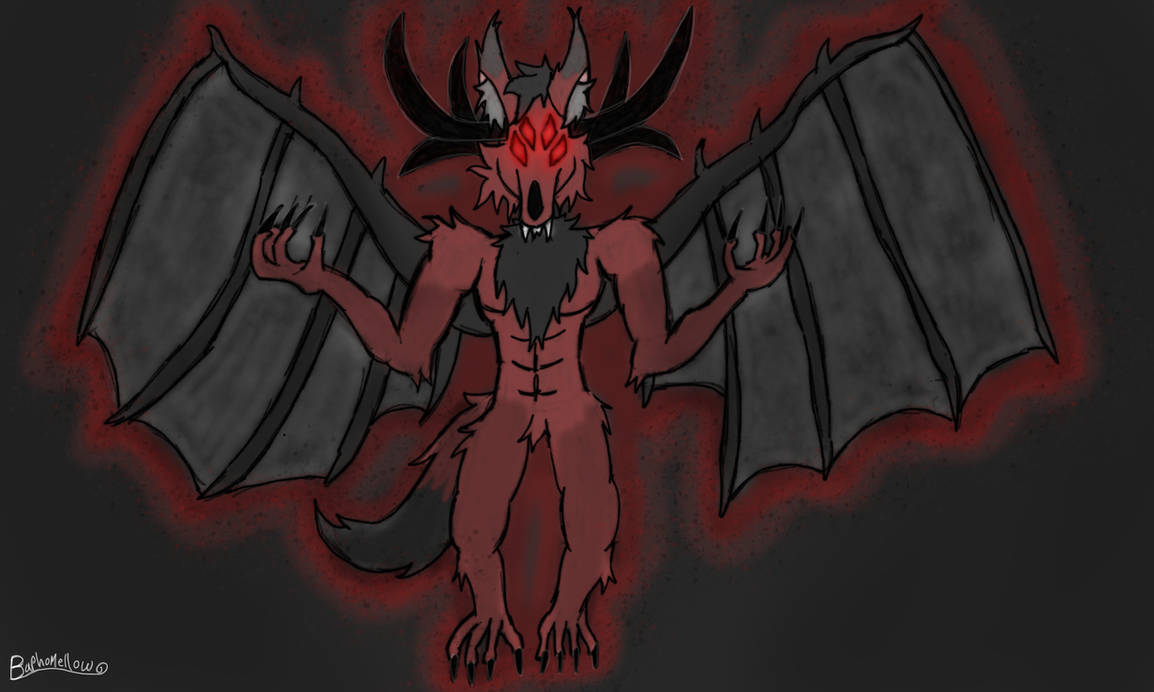 Winged Wolf Demon by BaphoMellow on DeviantArt