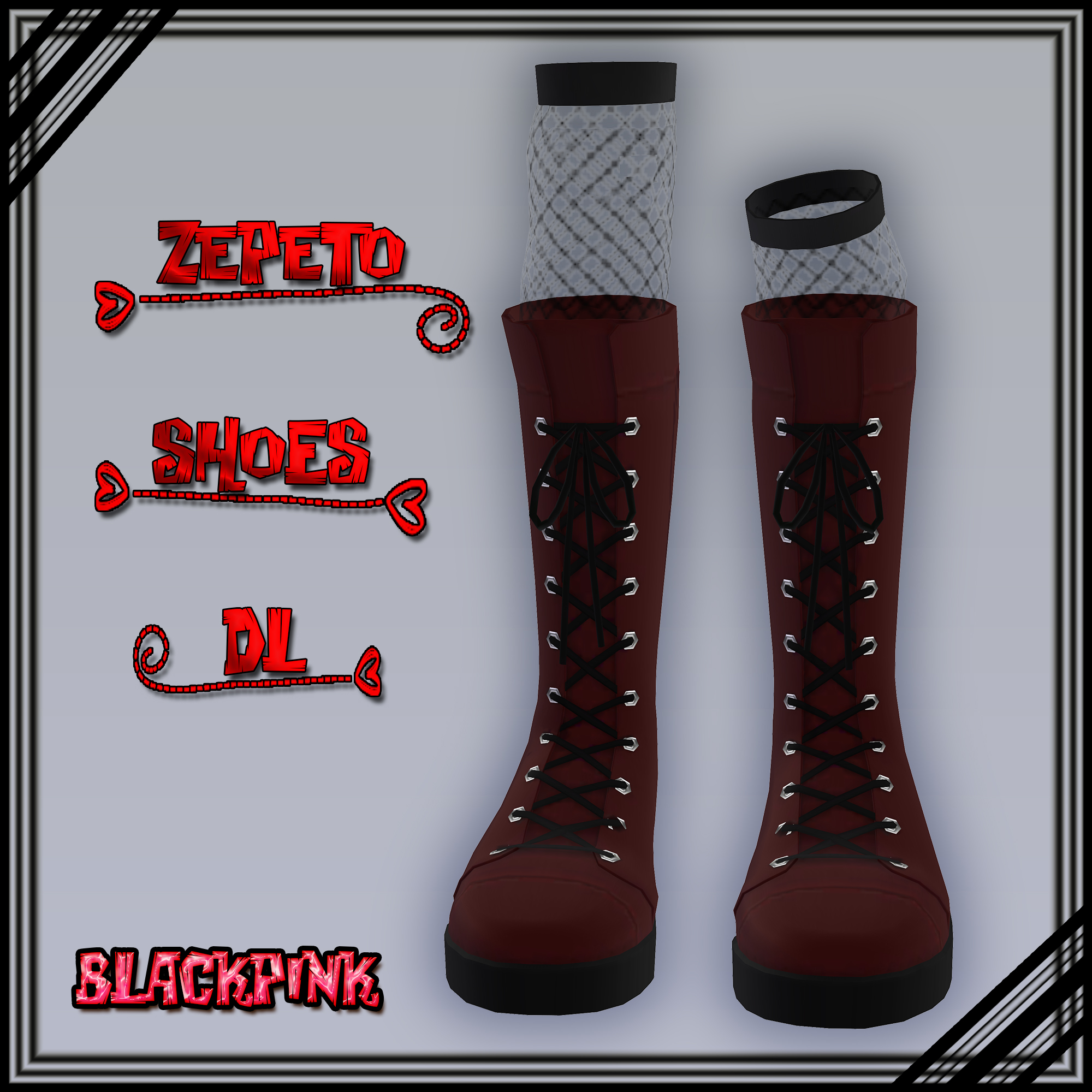 483 Zepeto Shoes 02 Black Pink dl by Staralco130313DA on DeviantArt