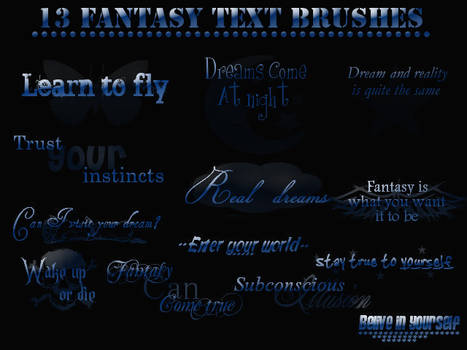 Fantasy text brushes