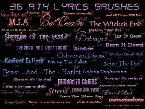 A7x lyrics brushes