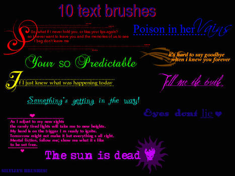 A Text brush set