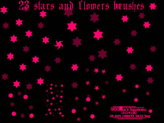Stars and flower brushes