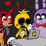 Chica discovers the internet...