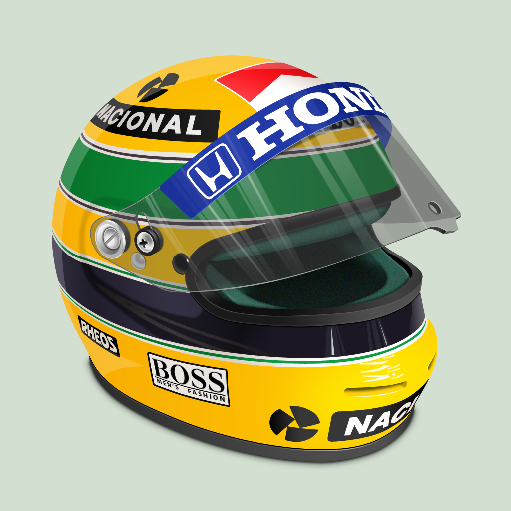 Ayrton Senna Crash Helmet