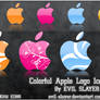 Colorful Apple Logo Icon Set 2
