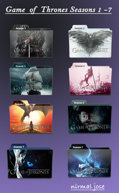 Games Of Thrones Folders, Game Of Thrones Season folder icon