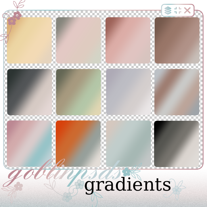 goblinpsds - (Gradients) Set One by goblinpsds on DeviantArt