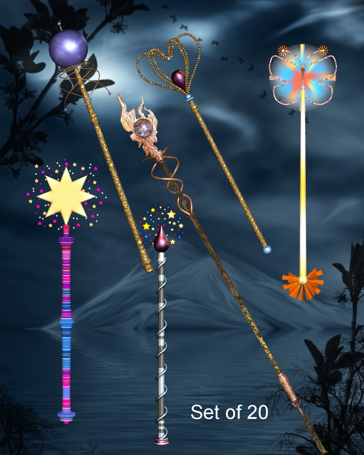 Fairy Wands by oldhippieart on DeviantArt