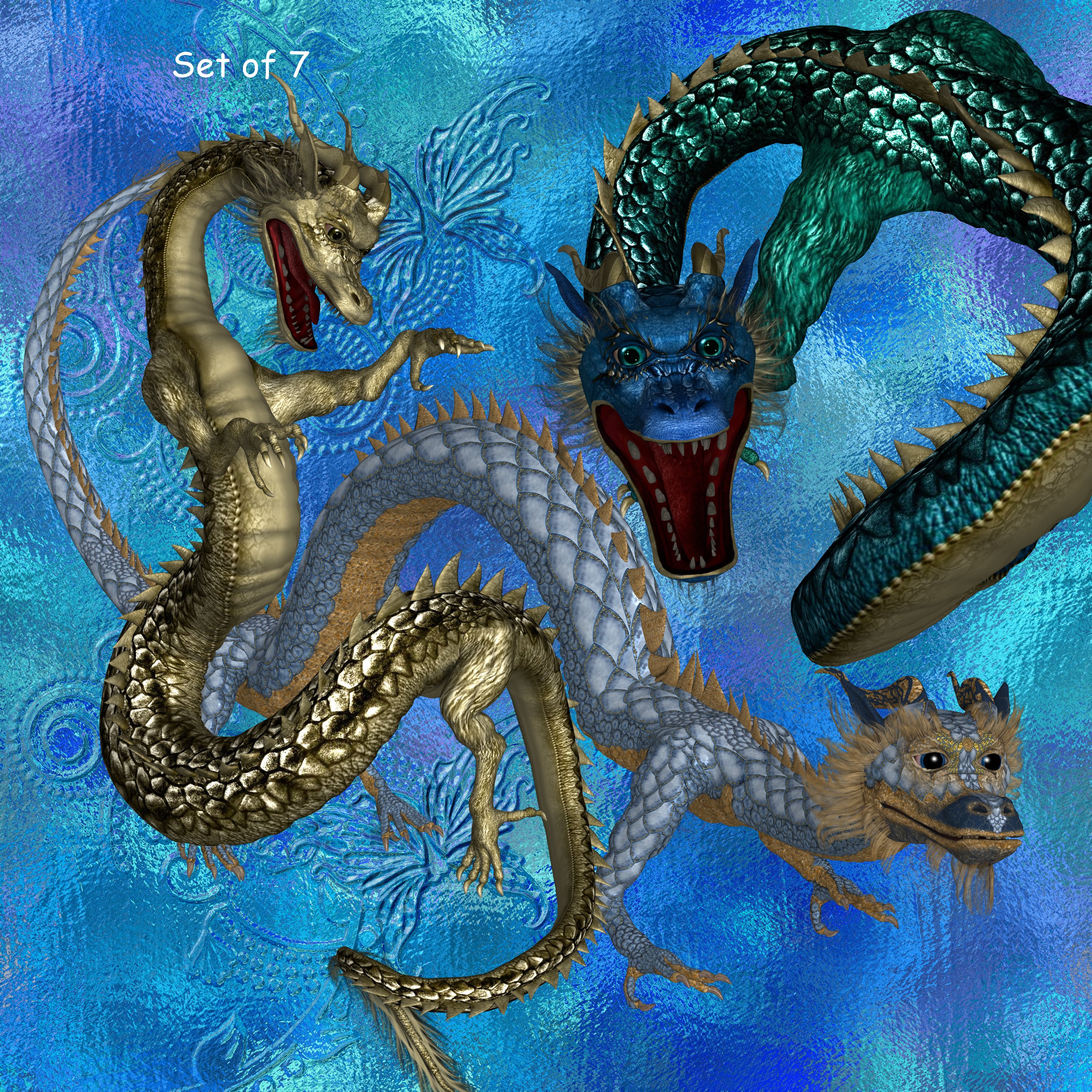 Eastern Dragons by oldhippieart on DeviantArt