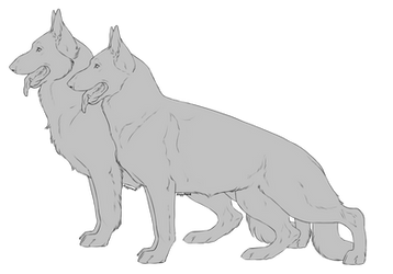 ASL German Shepherd Lineart Pack | P2U