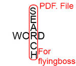 Word search for Flying Boss PDF by ElectroRockPower