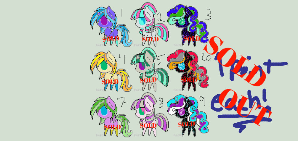 Cute 1 Point Pony Adopts Batch #2! CLOSED by MadWhovianWithABox on ...