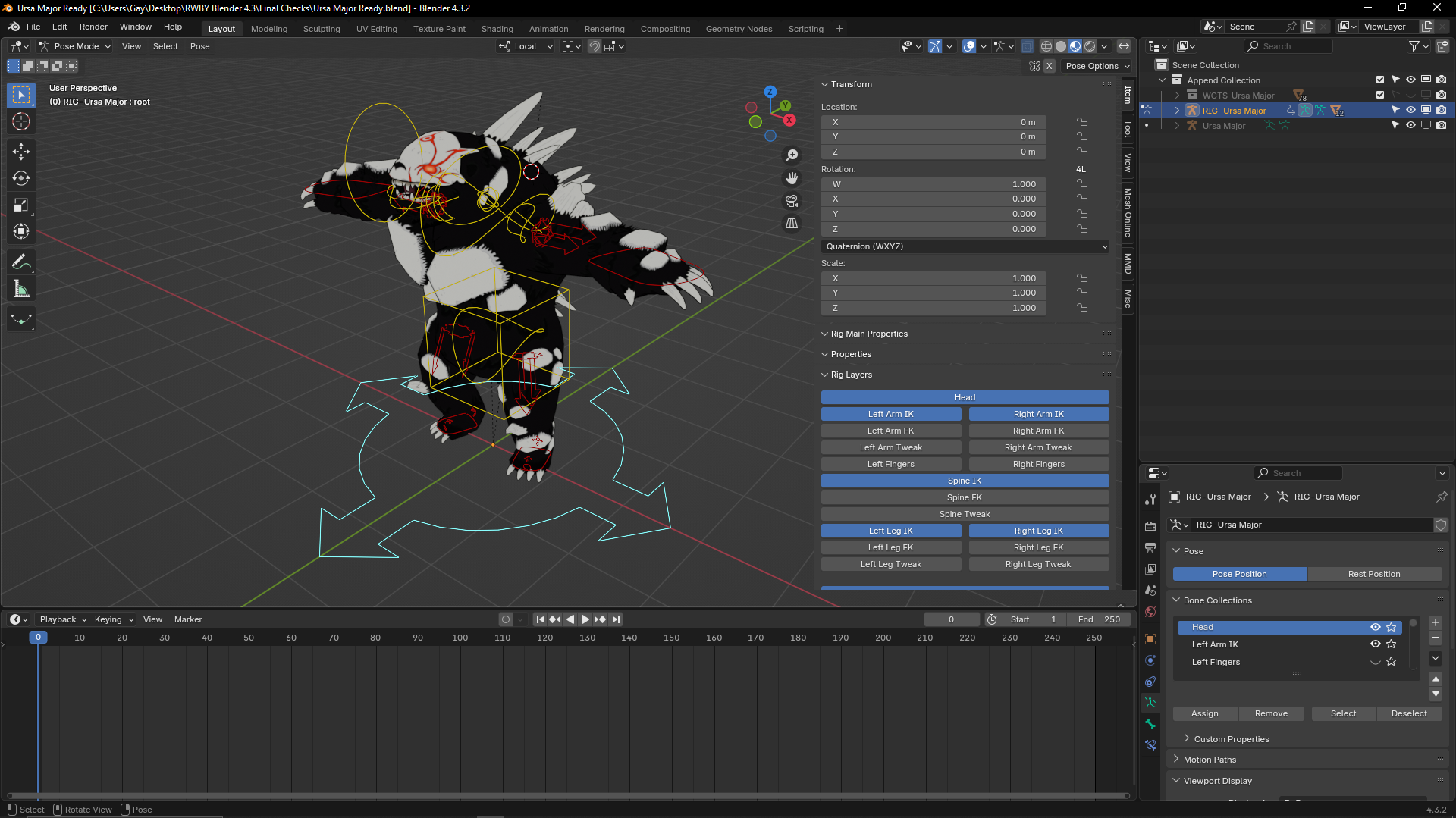 RWBY Ursa Major Animation Ready Rig DL 10-28-25 by RWBYreRigged on ...