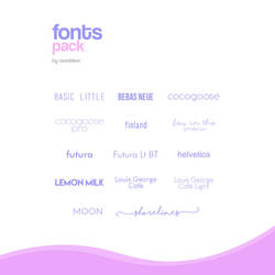 FONTS PACK N001 by rareddeer