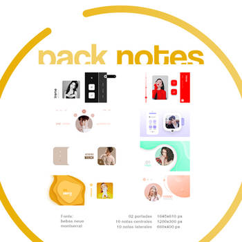 PACK NOTES 002 + FONTS by rared deer