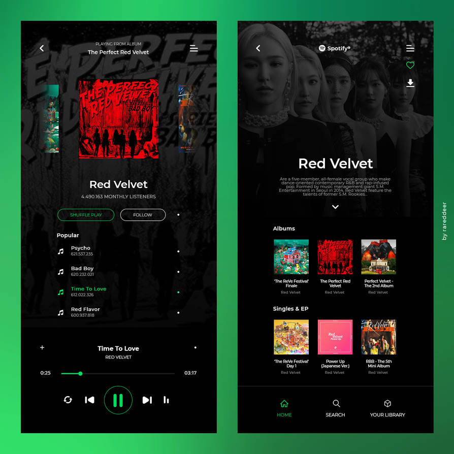 Spotify Header Template
