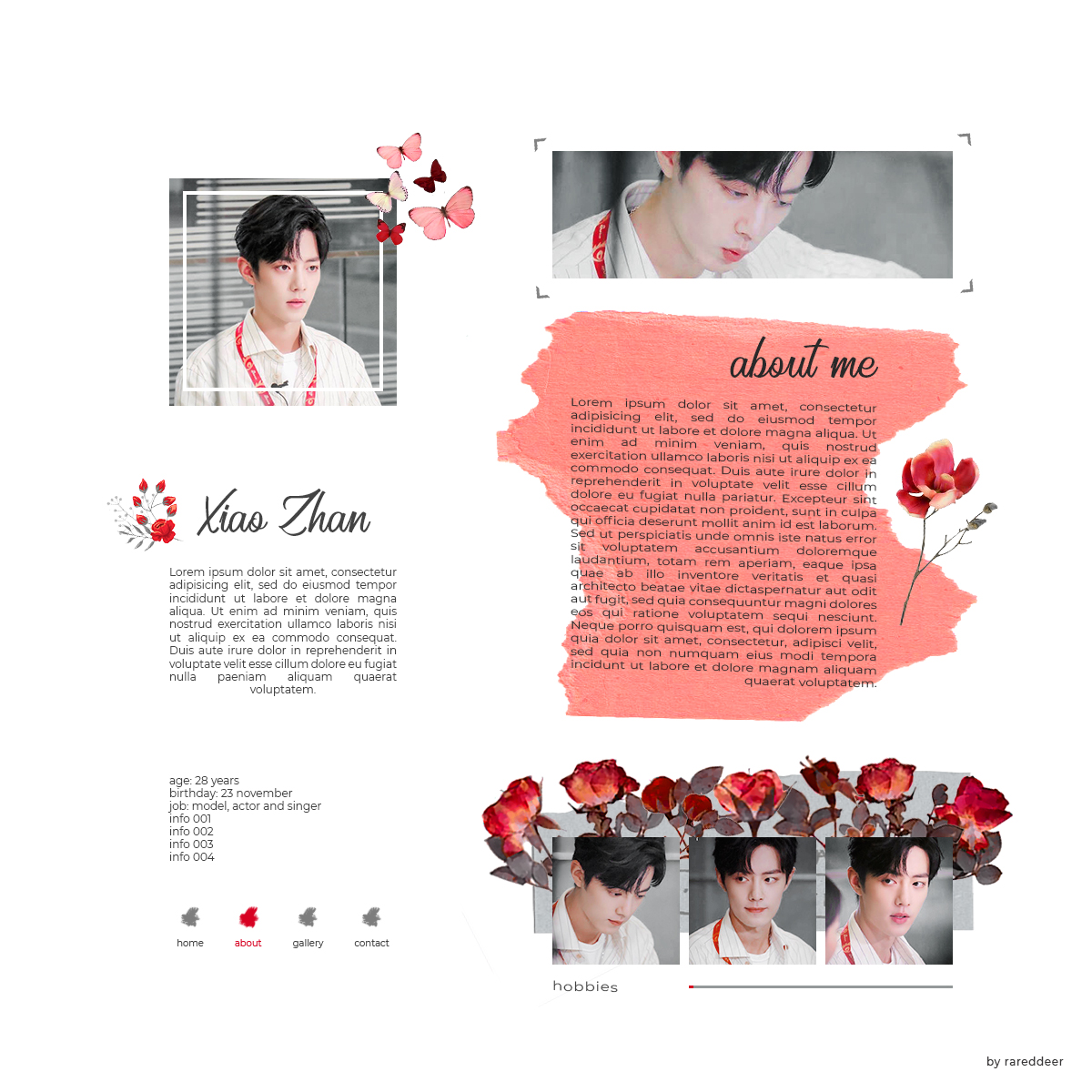 KPOP TEMPLATE ABOUT ME FICHA 011 By Rareddeer by Rareddeer on DeviantArt