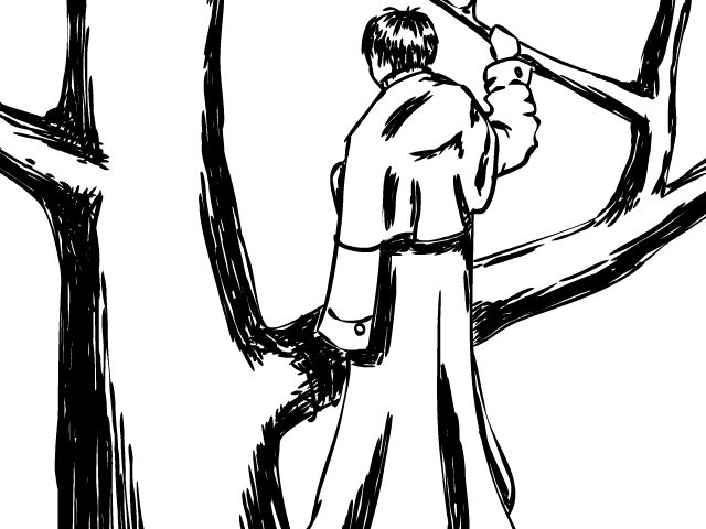 Boy in a Tree by Kondrikthus on DeviantArt