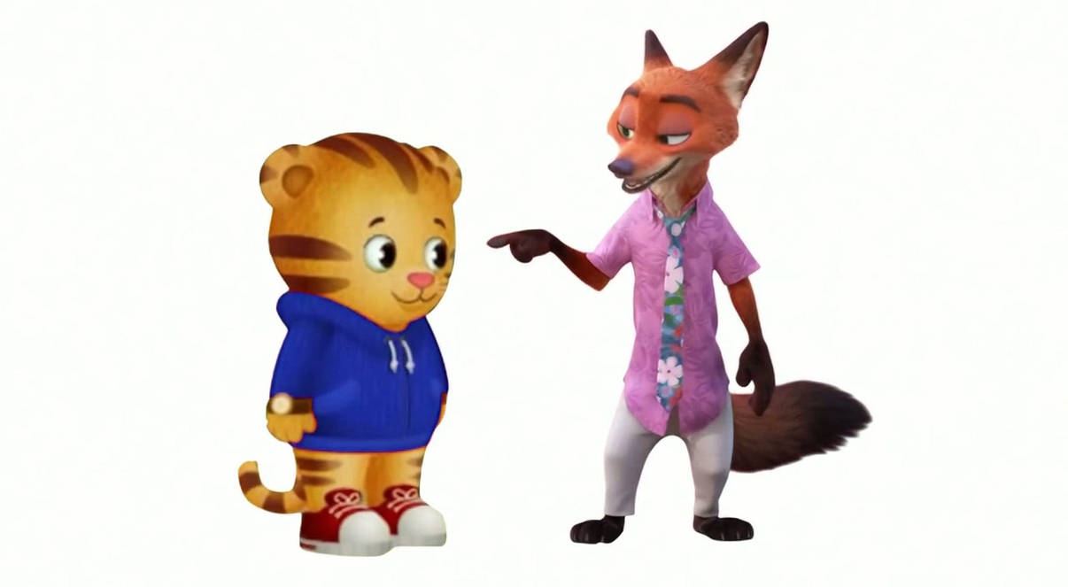 Nick Wilde persuades Daniel tiger by torrjua11011 on DeviantArt