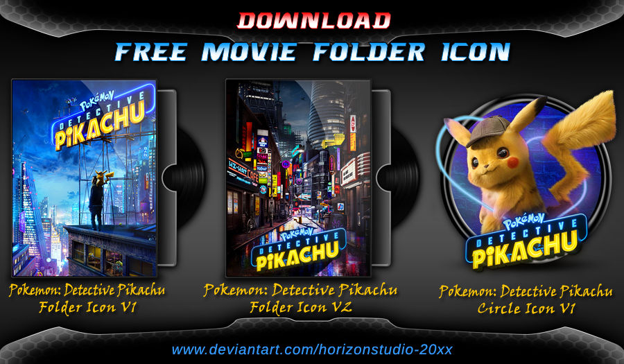Pokemon Detective Pikachu (2019) Folder Icon Pack by HorizonStudio-20xx ...