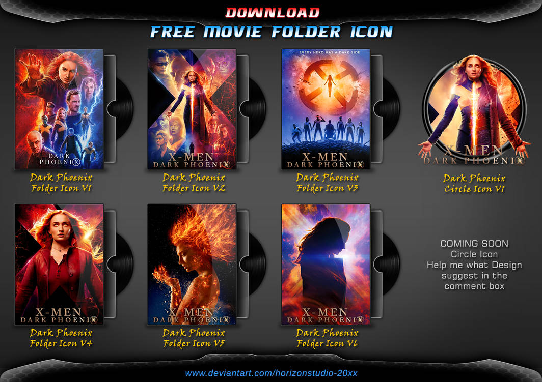 Dark Phoenix (2019) Folder Icon Pack by HorizonStudio20xx on DeviantArt