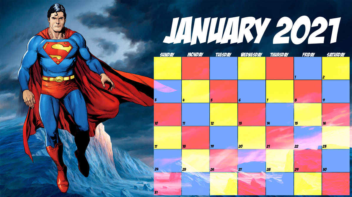 Superman Calendar by RebeccaBrattt on DeviantArt