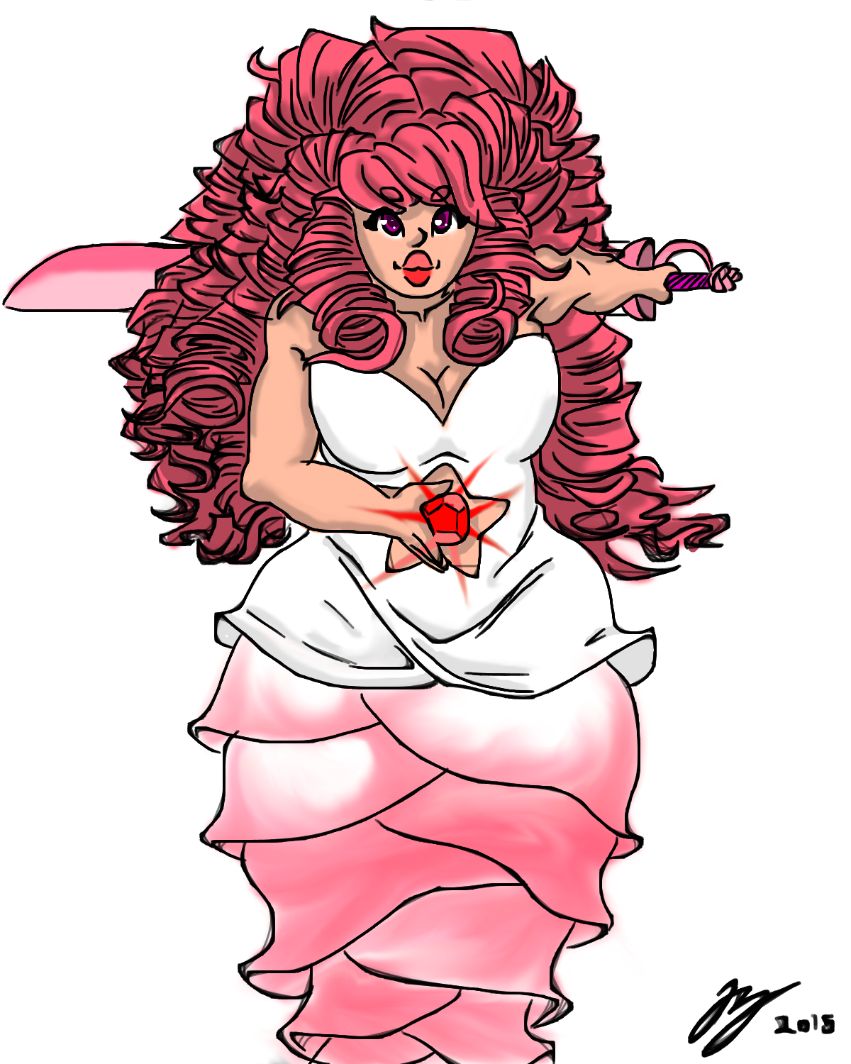 rose quartz steven universe portrait rose quartz steven universe portrait