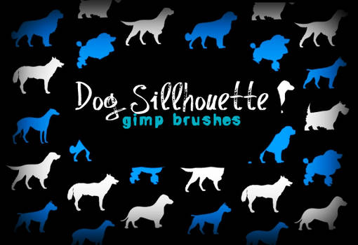 Dog Silhouette GIMP Brushes