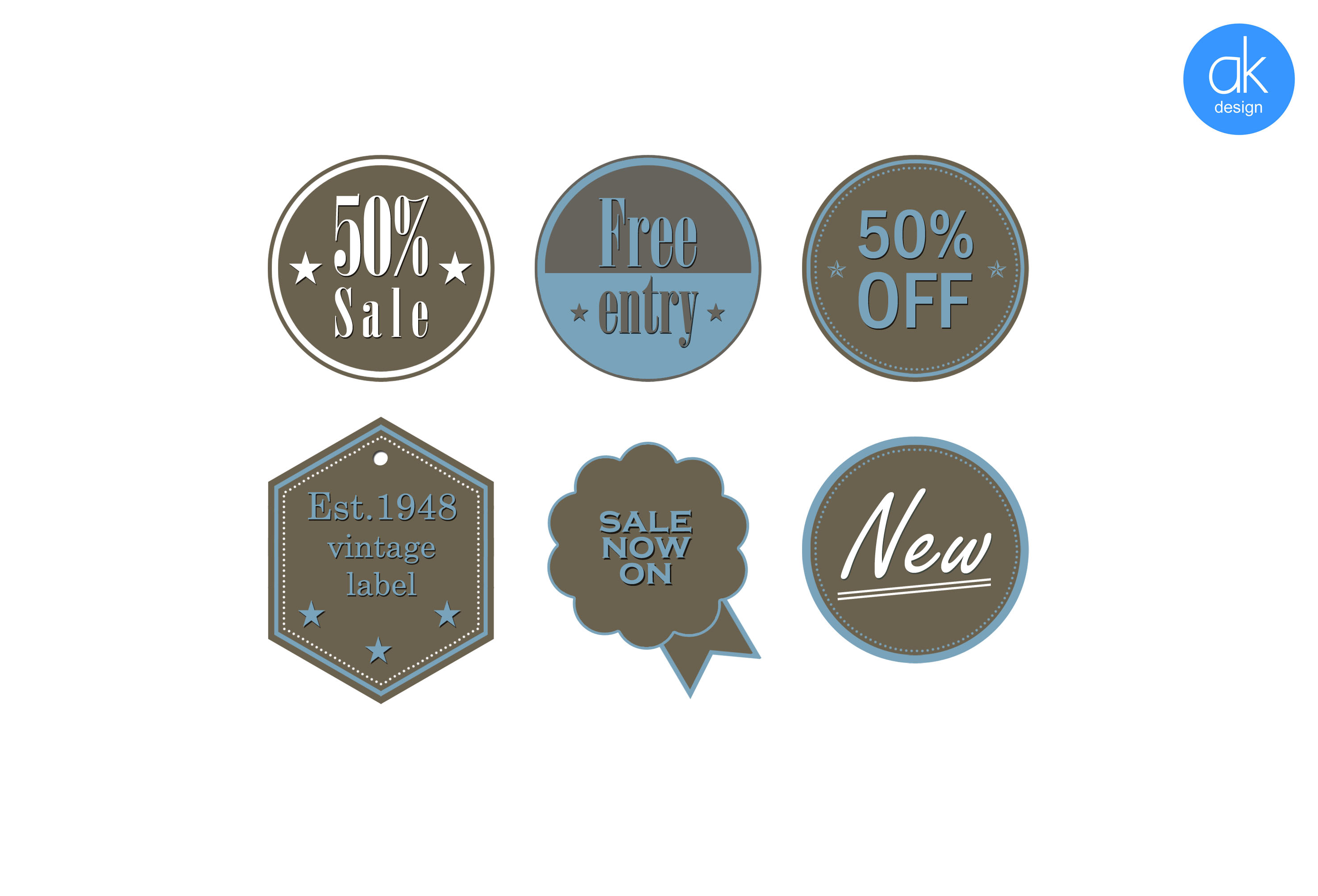 Vintage label set by akdesignstudios