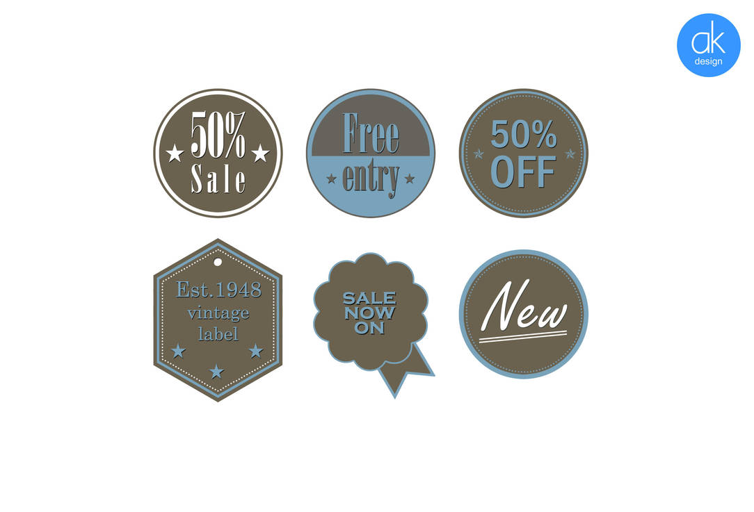 Vintage label set by akdesignstudios