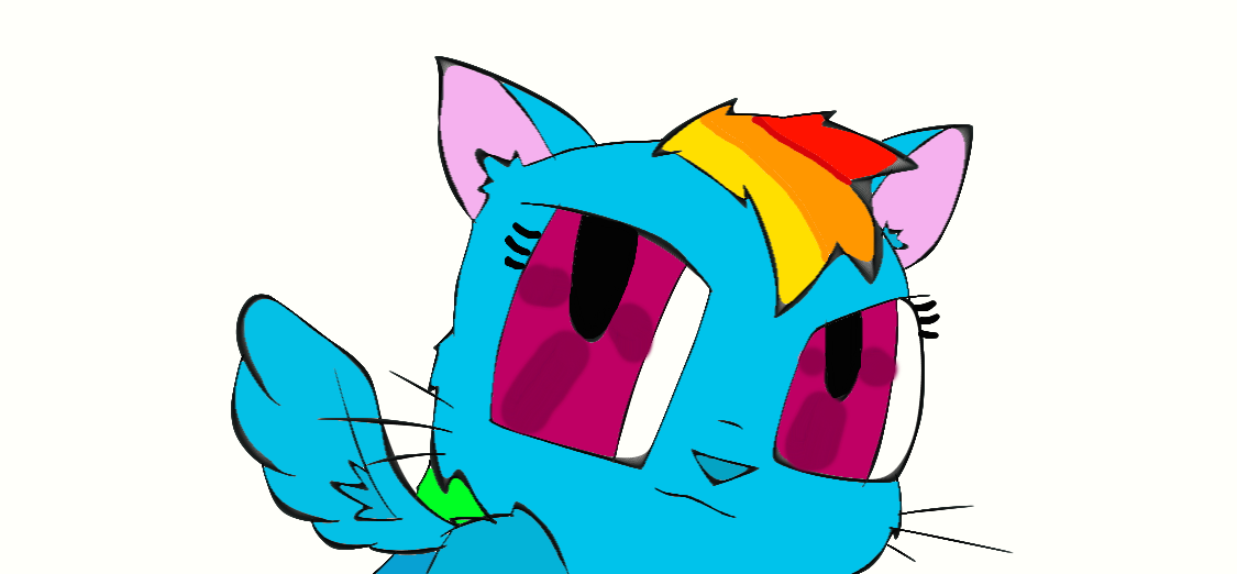 rainbow dash as a cat by siberiantigerfan on DeviantArt