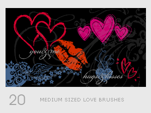 Medium Sized Love Brushes