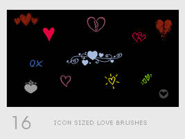 Icon Sized Love Brushes