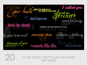 Icon sized Texticles