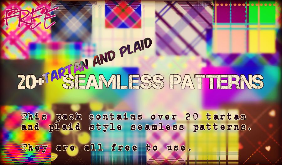 FREE tartan  and plaid seamless patterns