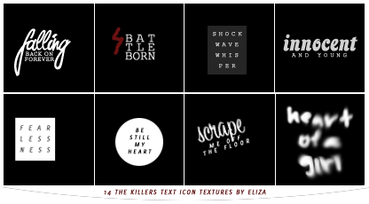 The Killers Text Icon Textures