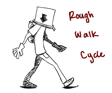 Rough walk cycle starring Hawk