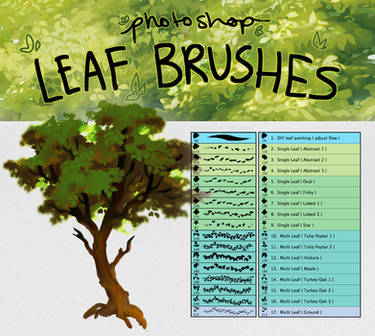 Photoshop Leaf Detail Brushes