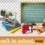 'Back to school' PNG pack - 18 pictures
