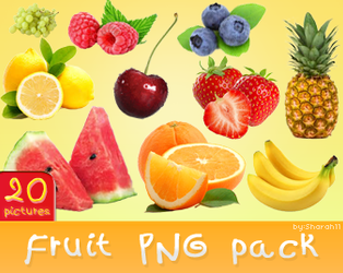 Fruits png pack - 20 ping pictures