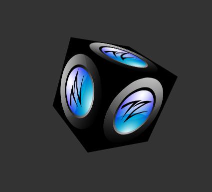 3D rotating cube animation