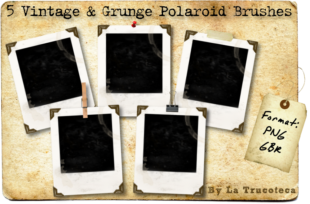 5 Grunge Polaroid Brushes