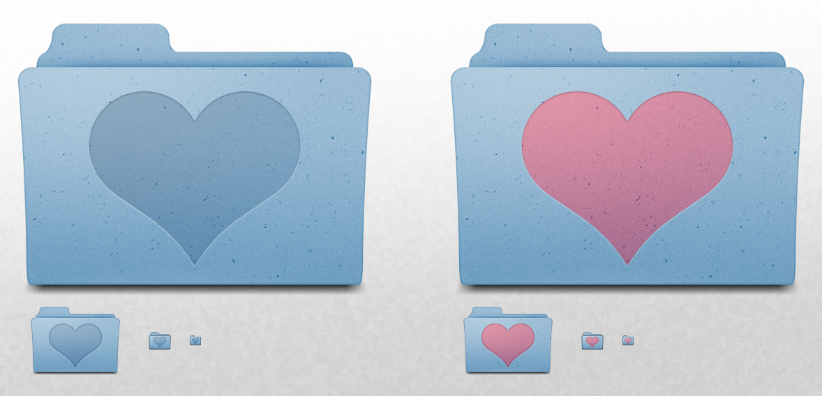 Mac OS X Folder - Heart