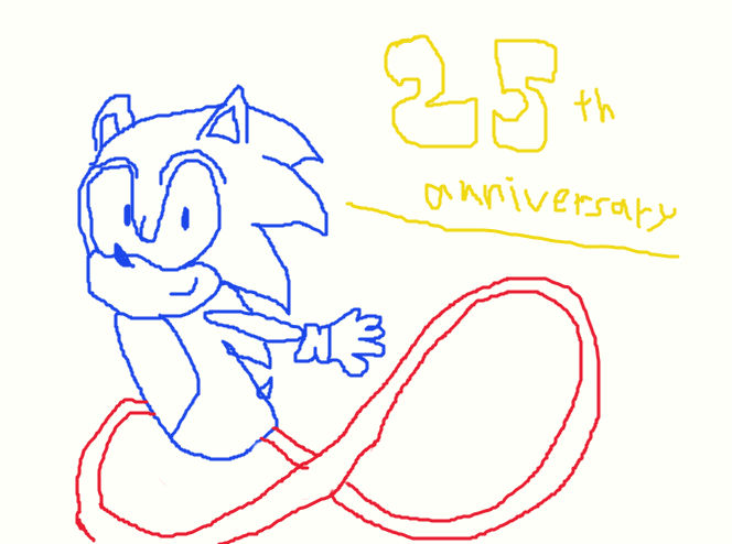 Sonic The Hedgehog 25th anniversary by MegaCrashtheHedgehog on DeviantArt