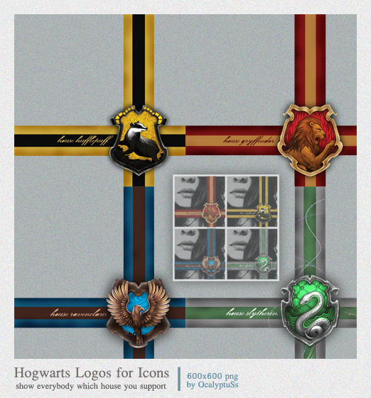 Hogwarts House Logos for Icons by OcalyptuS-s on DeviantArt