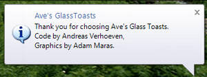 Vista Aero Glass Toasts Update