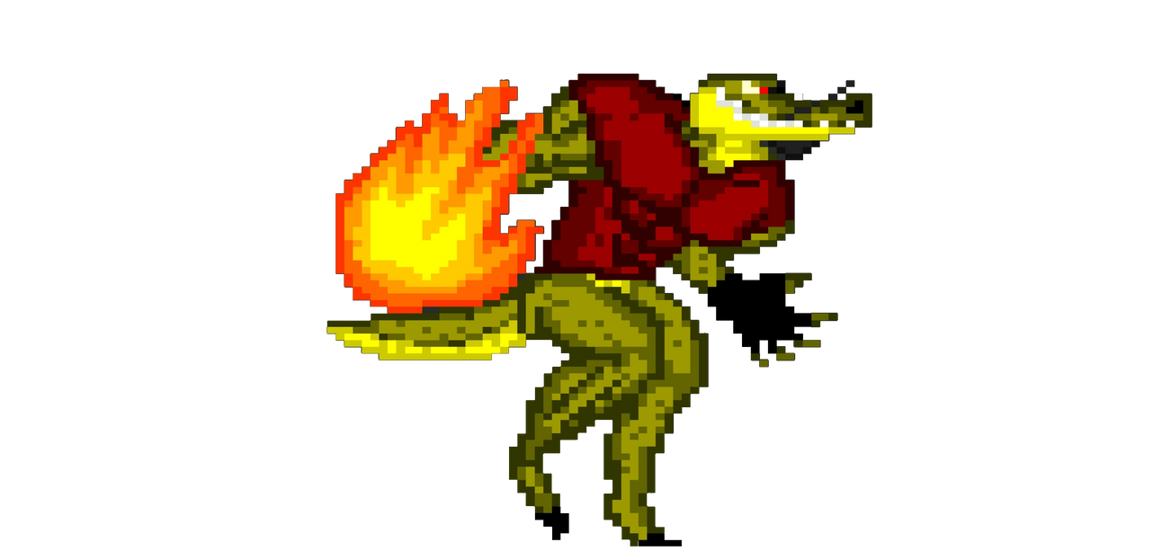 Crooc Fire Uppercut Sprite Animation By Hetra77 On Deviantart