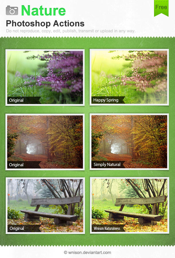 nature photoshop actions by wnison on
